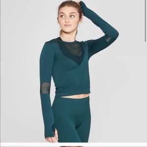 Joy lab long sleeve mesh top